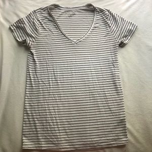 v neck striped shirt